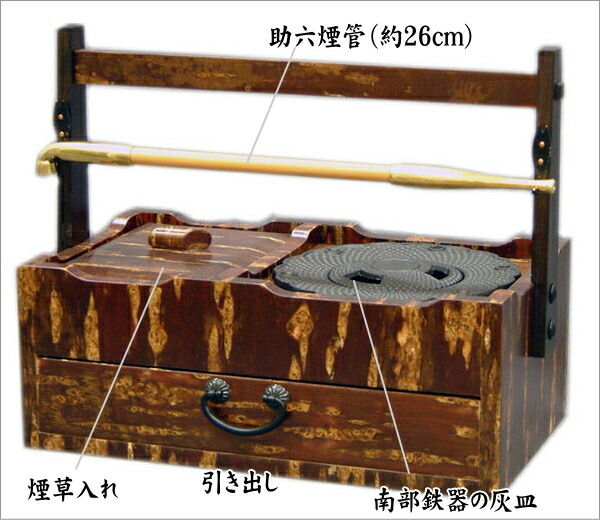 煙草盆 喫煙具一式 煙草入/灰皿/燐寸入 煙草盆 喫煙具一式 煙草入/灰皿