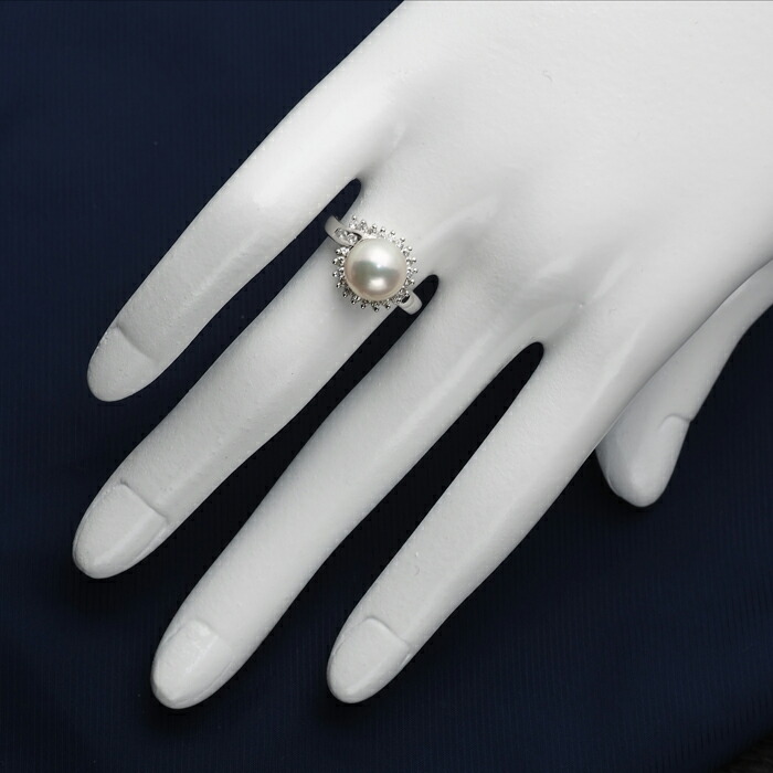 楽天市場】プラチナ900 アコヤ本真珠 リング 9-9.5mm 13号 サイズ直し