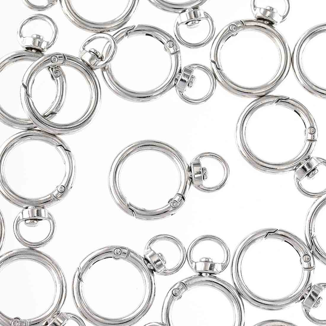 楽天市場】【2点以上まとめ買いで得得】 カラビナ シルバー 20個 回転