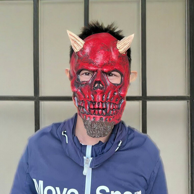 楽天市場】デビル マスク 赤い悪魔 般若 はんにゃ 悪魔 魔王 赤鬼 赤い