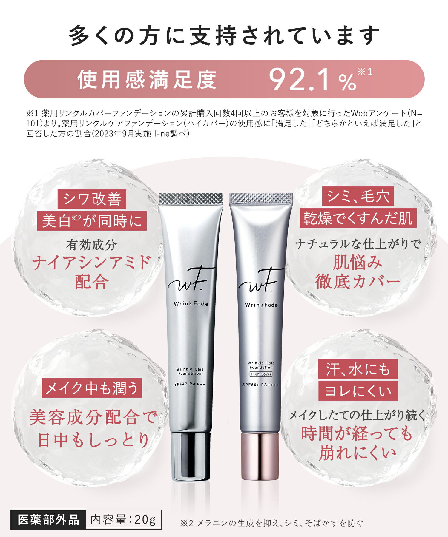 ☆BeDoor 薬用リンクルケア美白リキッドファンデーション＆クリーム