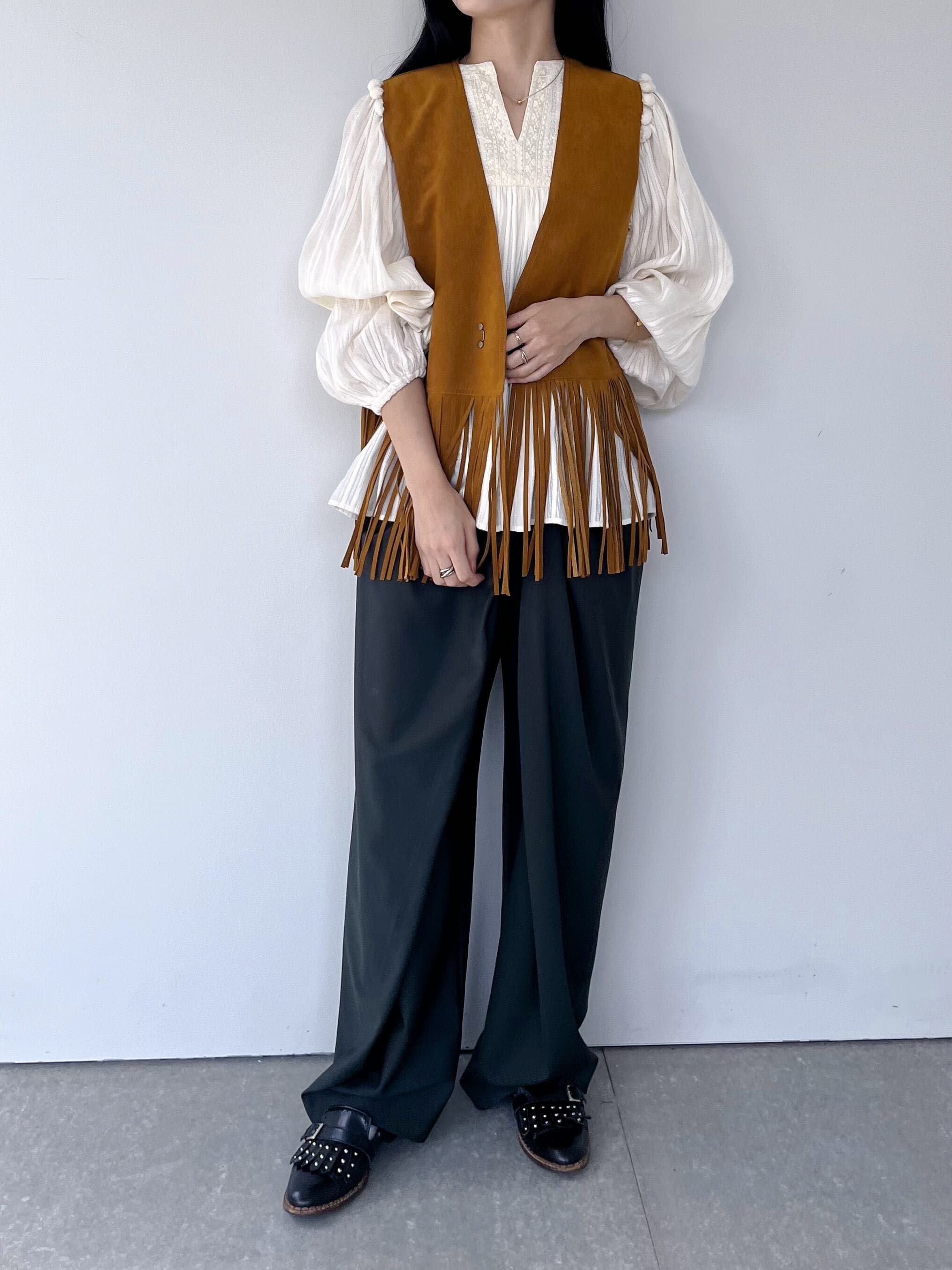 楽天市場】【M53.】 Knuckle Fringe Vest エム53. フリンジ ベスト