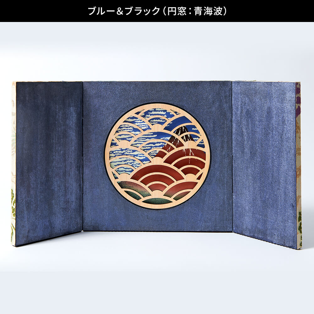 楽天市場】屏風 鑑賞屏風 観音開き 両面表 円相 円窓 葛飾北斎 手漉き