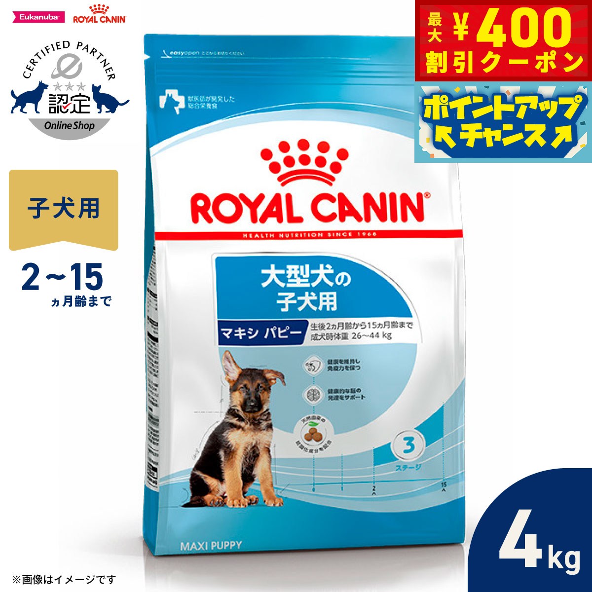 楽天市場】ロイヤルカナン プロ マキシ パピーの通販