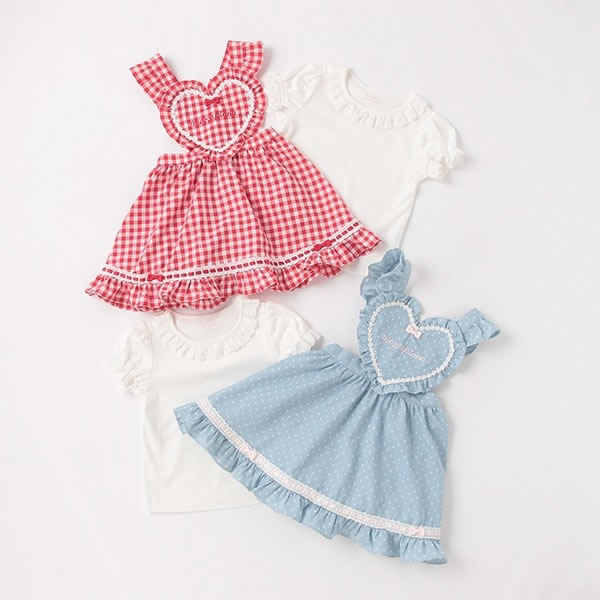 楽天市場】mezzo piano メゾピアノ ハートエプロン風ジャンパー