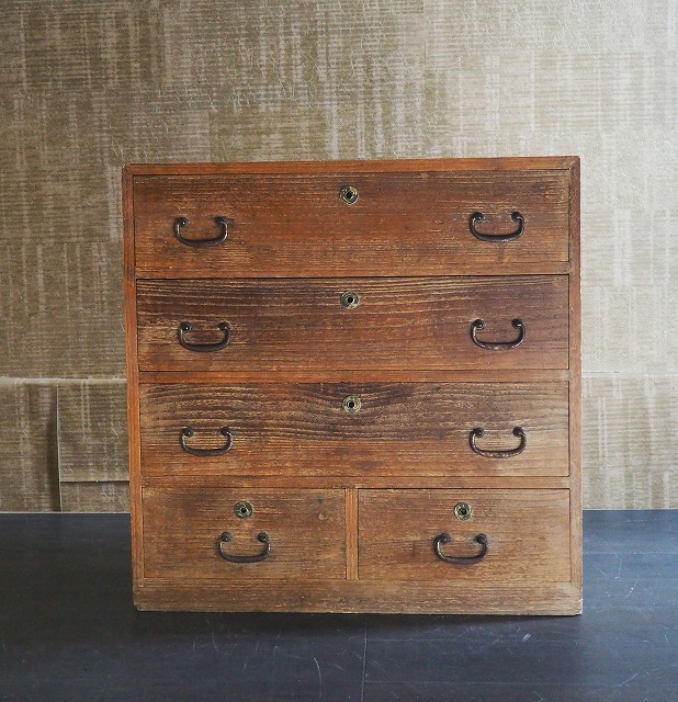 楽天市場】桐ダンス 小箪笥 古箪笥 0002タンス 収納 書籍箱 木製古道具