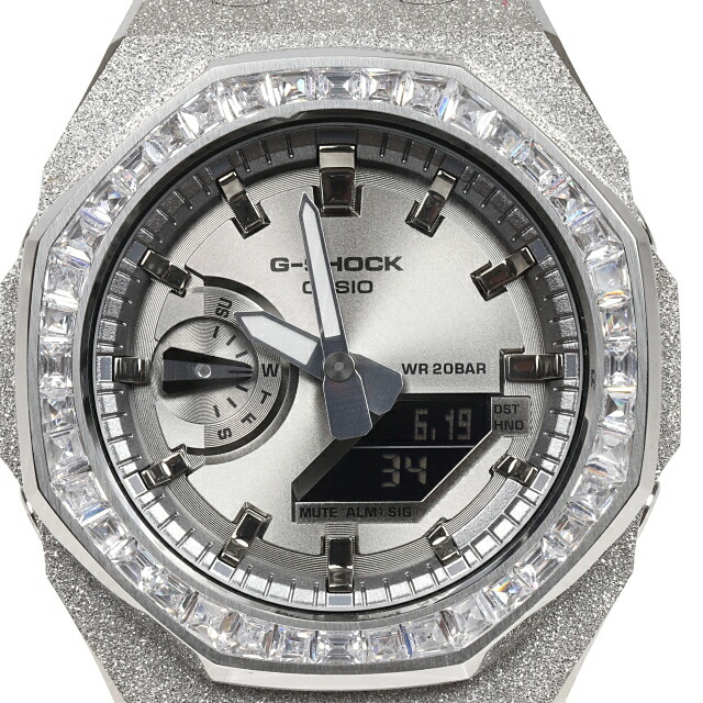 楽天市場】G-SHOCK GA2100SB フロステッド シルバー カスタム シルバー