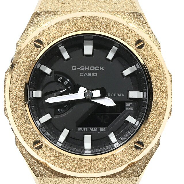 楽天市場】G-SHOCK GA2100 メタル カスタム フロステッドゴールド