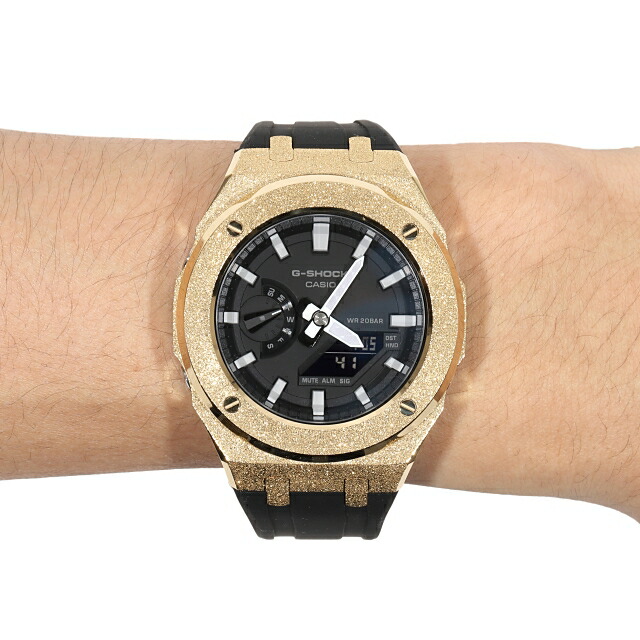 楽天市場】G-SHOCK GA2100 メタル カスタム フロステッドゴールド