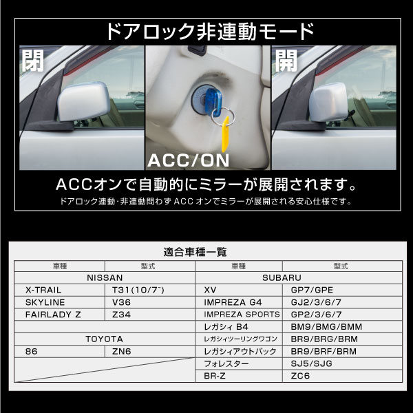楽天市場】トヨタ 86 ハチロク ZN6 ドアミラー 自動格納キット