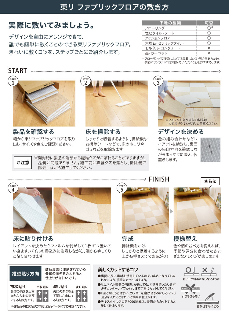 楽天市場】【レビュー特典】東リ タイルカーペット 40×40 ズレない