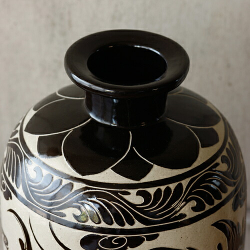 楽天市場】磁州窯の掻き落とし壺【龍】（約）最大直径30×高さ75cm