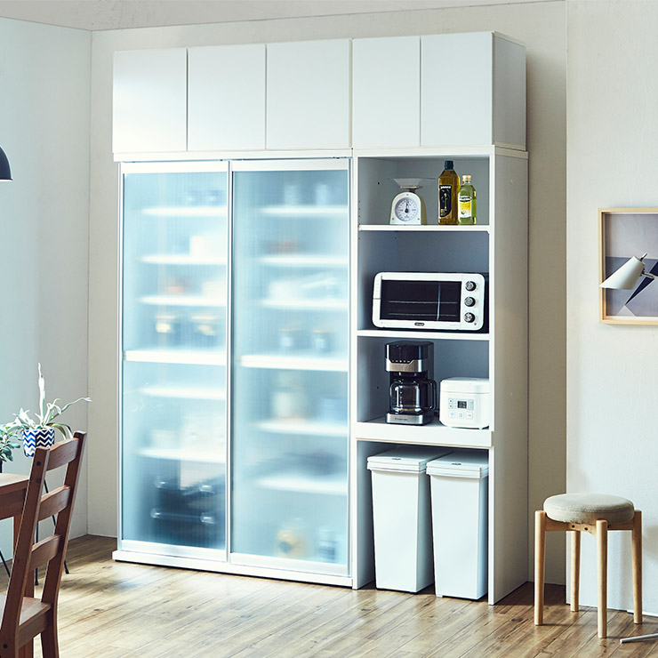 楽天市場】3/4〜 ☆55%OFF☆ 食器棚 引き戸 完成品 大川家具 おしゃれ