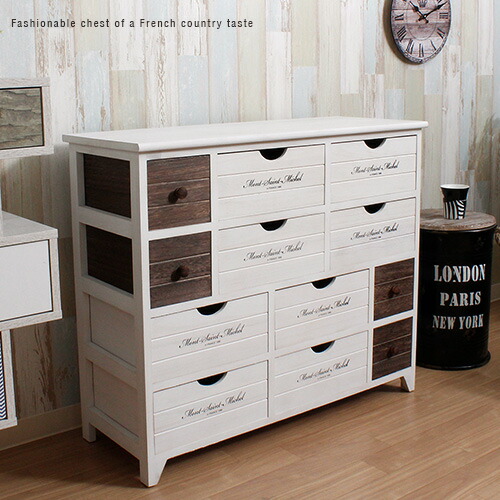 楽天市場】アンティーク チェスト 北欧 白 4段 (L) ホワイト おしゃれ