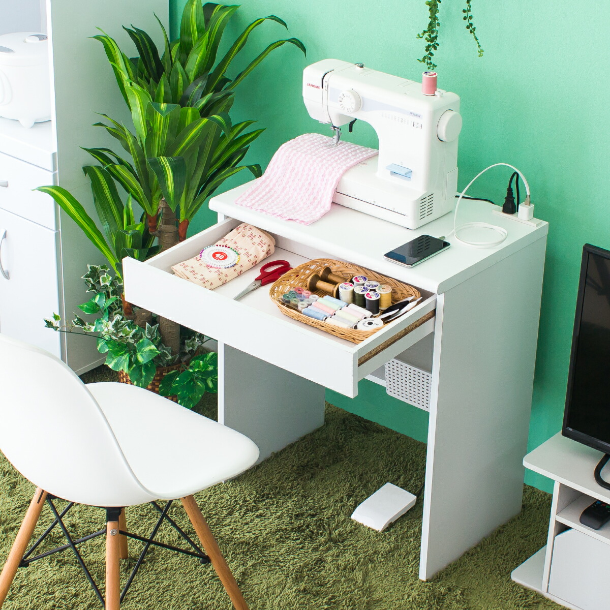 楽天市場】ミシン台 幅60 コンパクト リモートワーク テレワーク 在宅