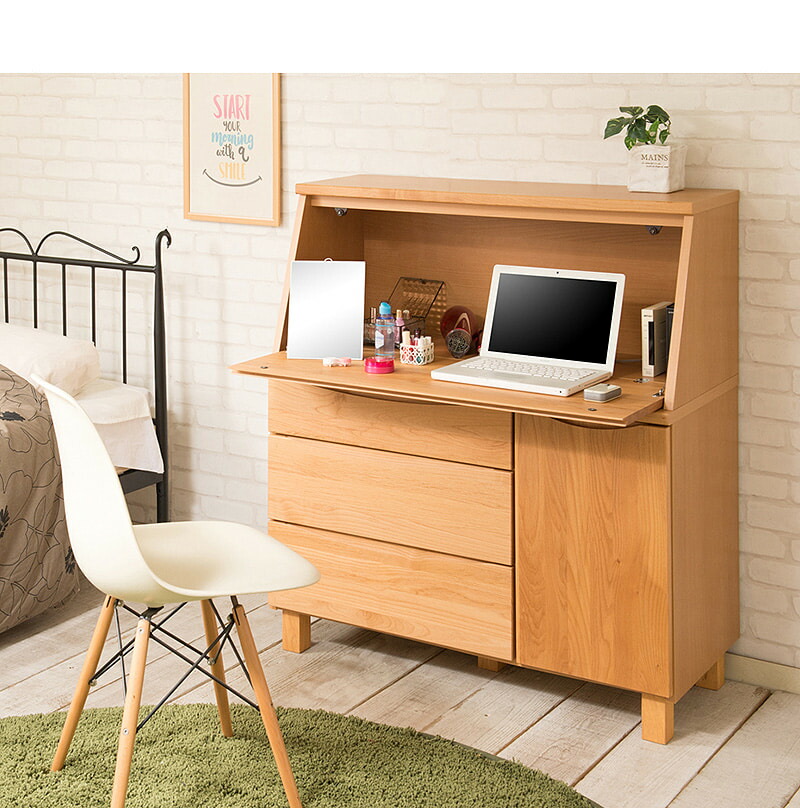 楽天市場】ライティングビューロー 書斎デスク 幅100cm 木製 完成品