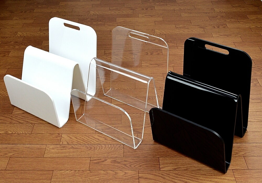 70-80's KOKUYO アクリル マガジンラック スタンド レトロモダン 70