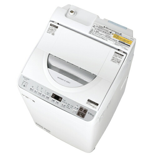 楽天市場】シャープ【SHARP】5.5kgタテ型洗濯乾燥機 シルバー系 ES