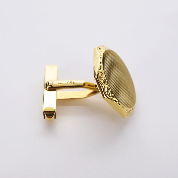 楽天市場】【限定1点】 K18 イエローゴールド カフス ドイツ製