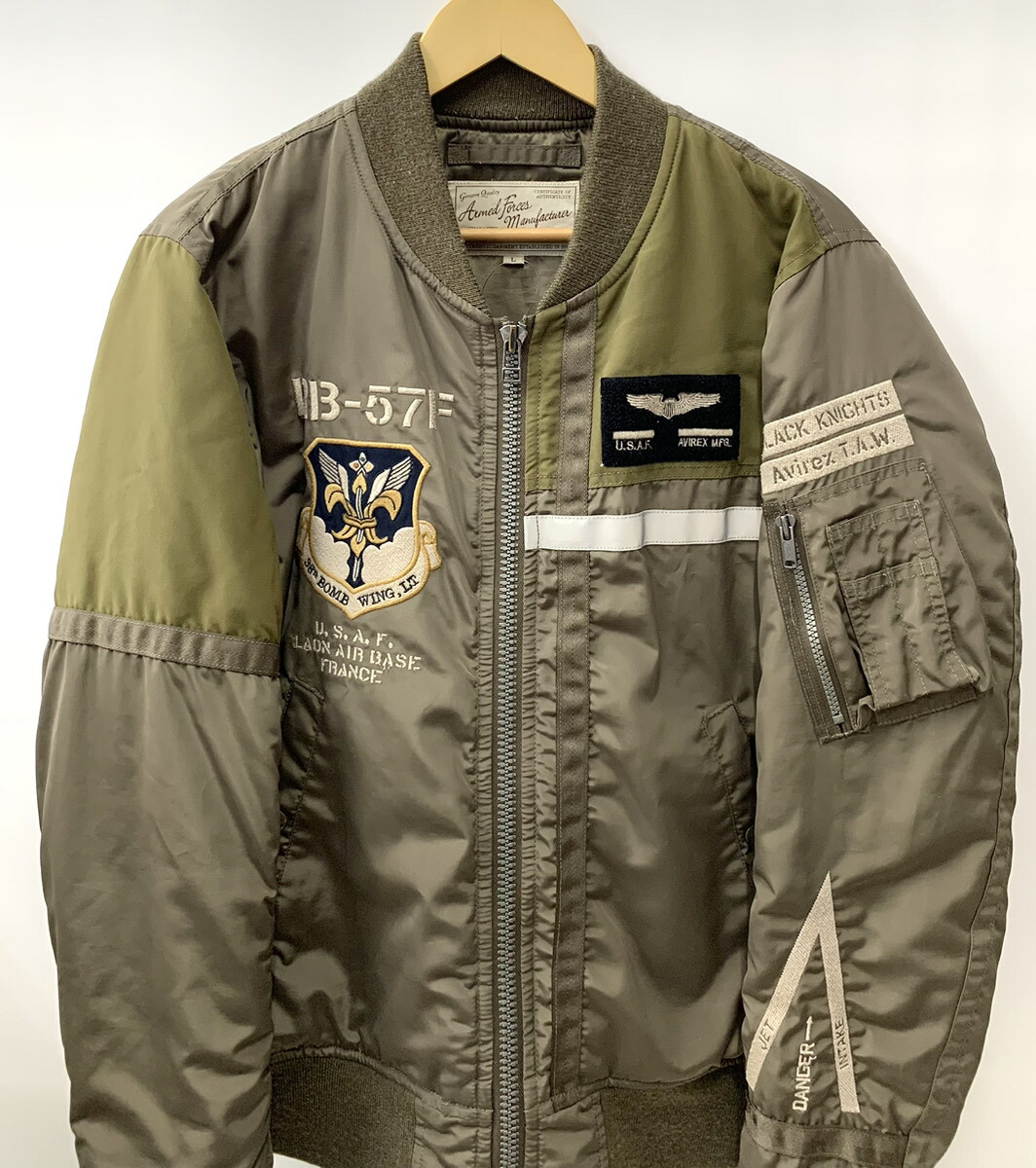 楽天市場】【中古】アヴィレックス AVIREX MA-1 BLACK KNIGHTS