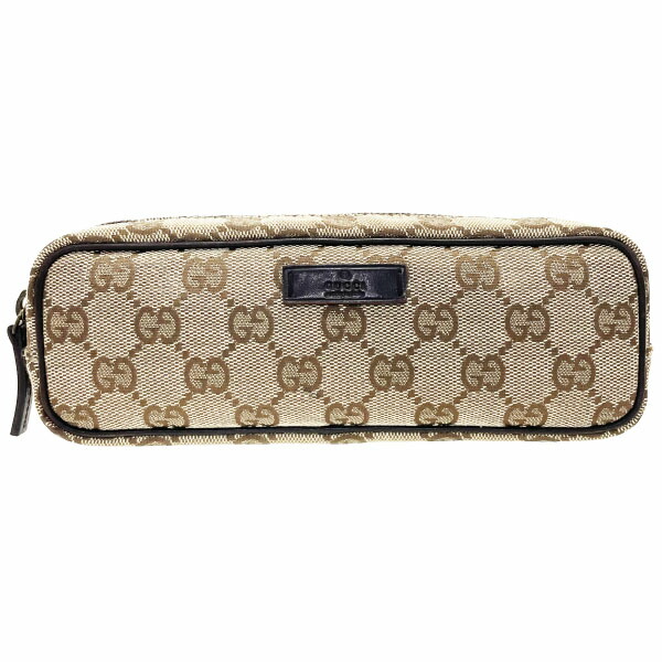 楽天市場】グッチ ペンケース ロゴプレート ペンポーチ GGキャンバス
