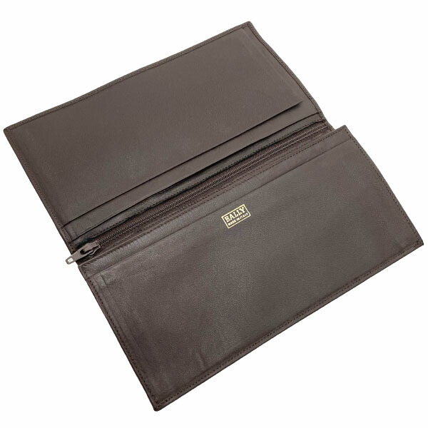 楽天市場】バリー 長財布 B ロゴ 二つ折り長財布 レザー 革 ダーク