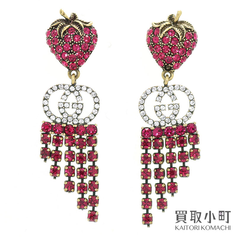 楽天市場】【未使用品】グッチ【GUCCI】 クリスタル付き ストロベリー