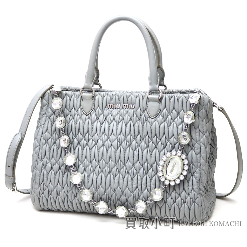 楽天市場】ミュウミュウ 【MIUMIU】 ナッパクリスタル トートバッグ