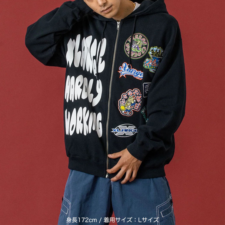 楽天市場】エクストララージ パーカー XLARGE MULTI LOGO ZIP UP