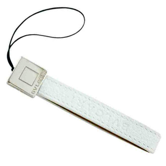 楽天市場】BVLGARI 携帯ストラップブルガリ ブラック ロゴ型押しレザー