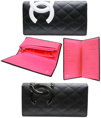 楽天市場】シャネル CHANELカンボンライン小銭に入れ付き二つ折長財布