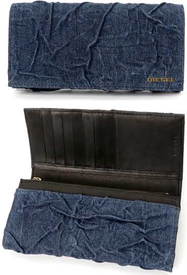 楽天市場】DIESEL ディーゼル小銭入れ付き二つ折り長財布シワ加工
