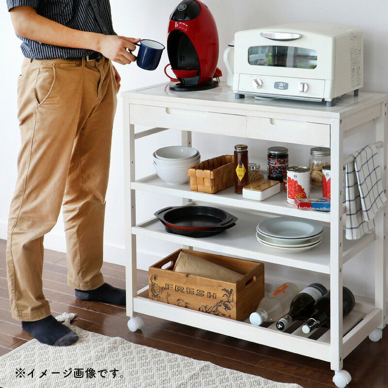 楽天市場】スープ キッチンワゴン（Wide) W-3351天然木 木製 ワゴン