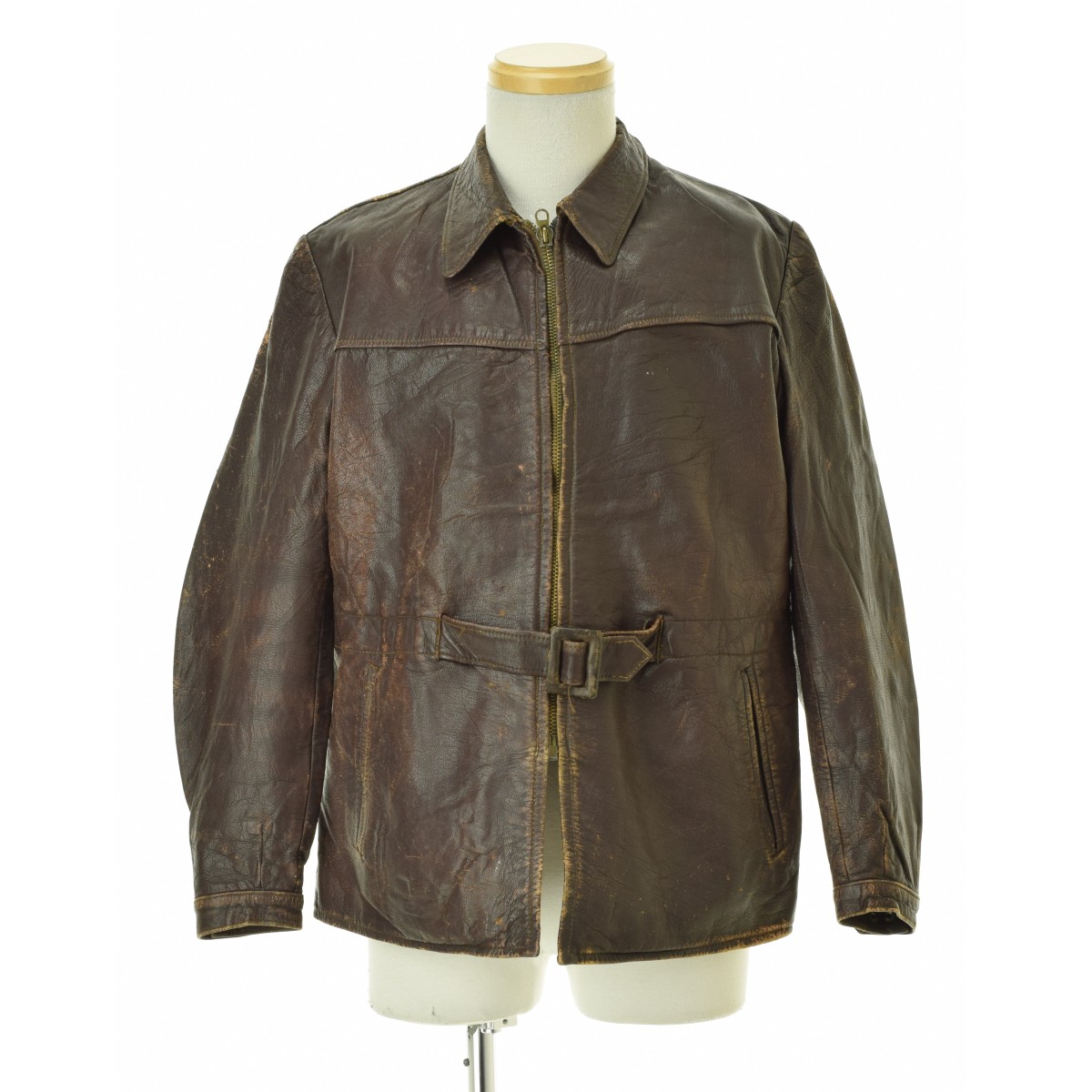 ユーロヴィンテージ ペッカリー レザージャケット ririジップ