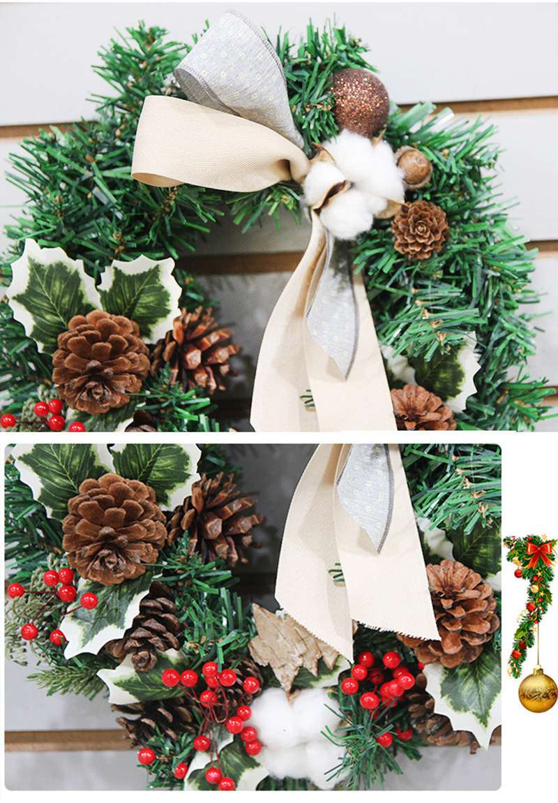 楽天市場】クリスマスリース 30cm ナチュラルリース ドライフラワー