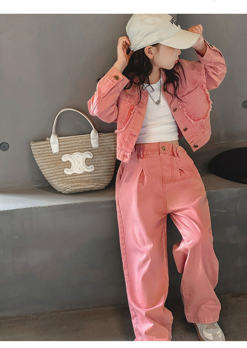 楽天市場】ピンク デニムセット キッズ ダンス衣装 ヒップホップ