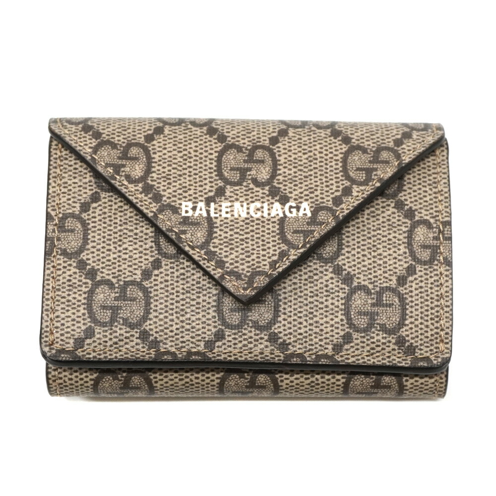 楽天市場】グッチ×バレンシアガ Gucci×Balenciaga 681704 三つ折り財布