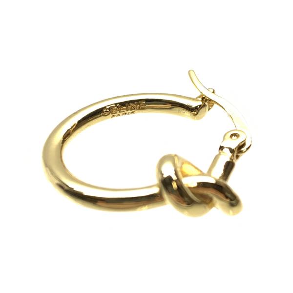 楽天市場】CELINE セリーヌ ノット スモール フープ ピアス 金色