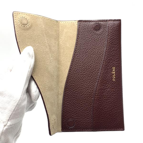 楽天市場】POLENE ポレーヌ レザー ケース マルチケース ボルド ワイン