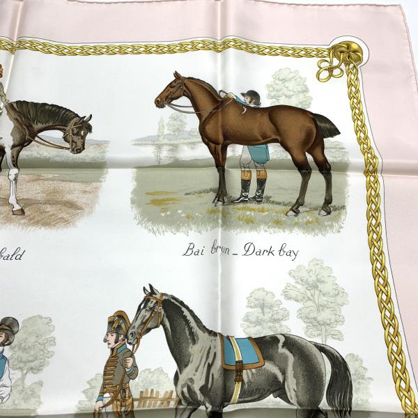 楽天市場】HERMES エルメス カレ90 スカーフ LES ROBES 馬の毛色