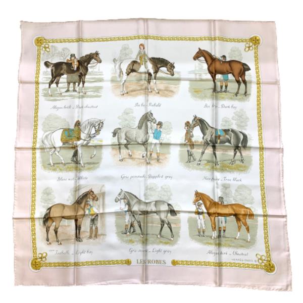 楽天市場】HERMES エルメス カレ90 スカーフ LES ROBES 馬の毛色