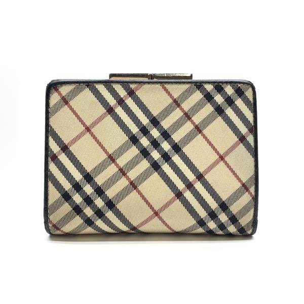 楽天市場】BURBERRY バーバリー 財布 ノバチェック がま口 二つ折り