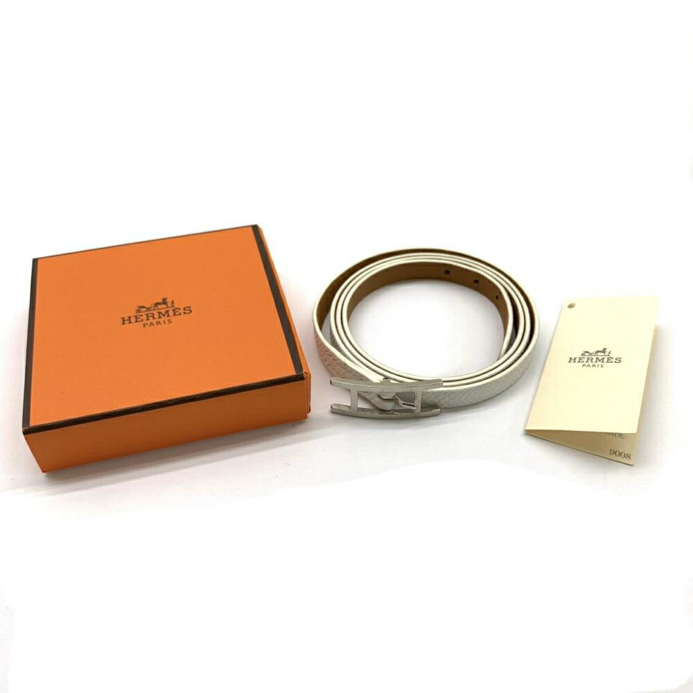 楽天市場】HERMES エルメス アピ3 ロング ブレス レザー ホワイト 白