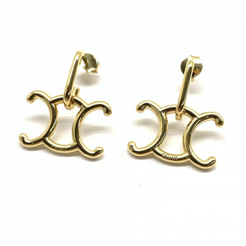 楽天市場】未使用 CELINE セリーヌ トリオンフ ロック ピアス ゴールド