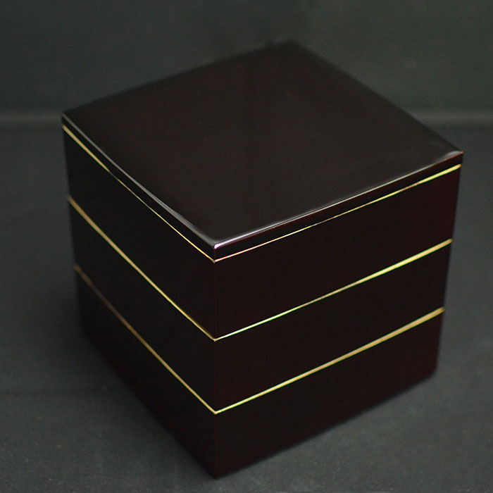 楽天市場】重箱 三段 3段 5寸 3〜4人用溜渕金 胴張 北市漆器 おしゃれ