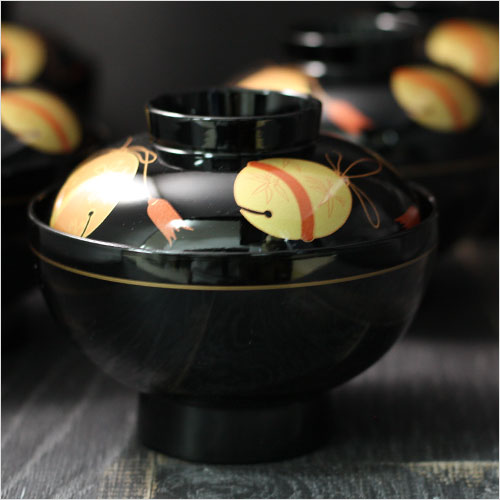 楽天市場】送料無料 フタ付き吸い物椀 5客セット 鈴 金ライン 吸物椀 5