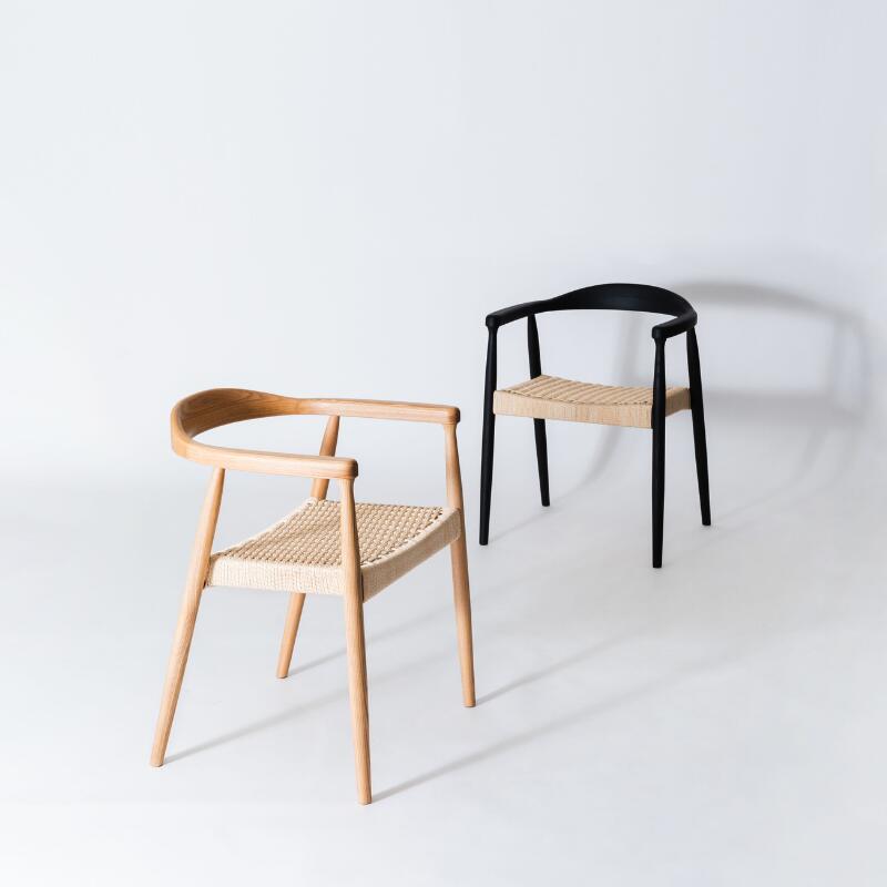 楽天市場】ペーパーコードアームチェア F7-120BK ダイニングチェア