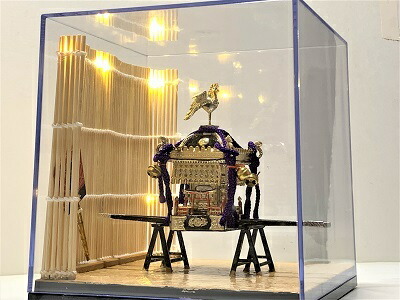 楽天市場】[完成品] 江戸神輿 1/16サイズ ケース付き 絶版品 神輿