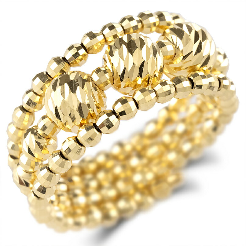 楽天市場】【最短発送】18金 リング フリーサイズ 3連 形状記憶 簡単