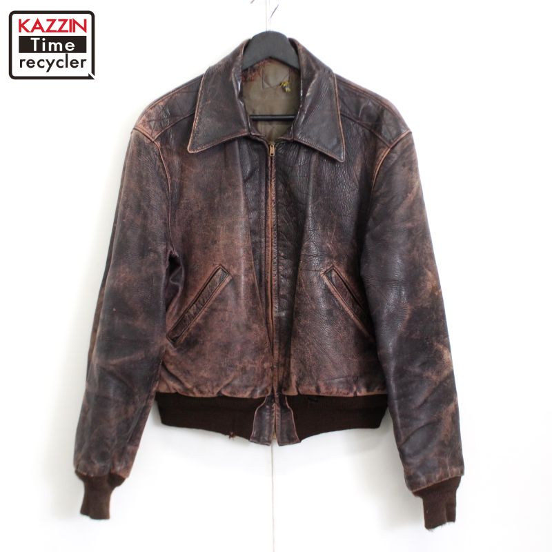 楽天市場】50s ヴィンテージ ホースハイド レザー スポーツジャケット